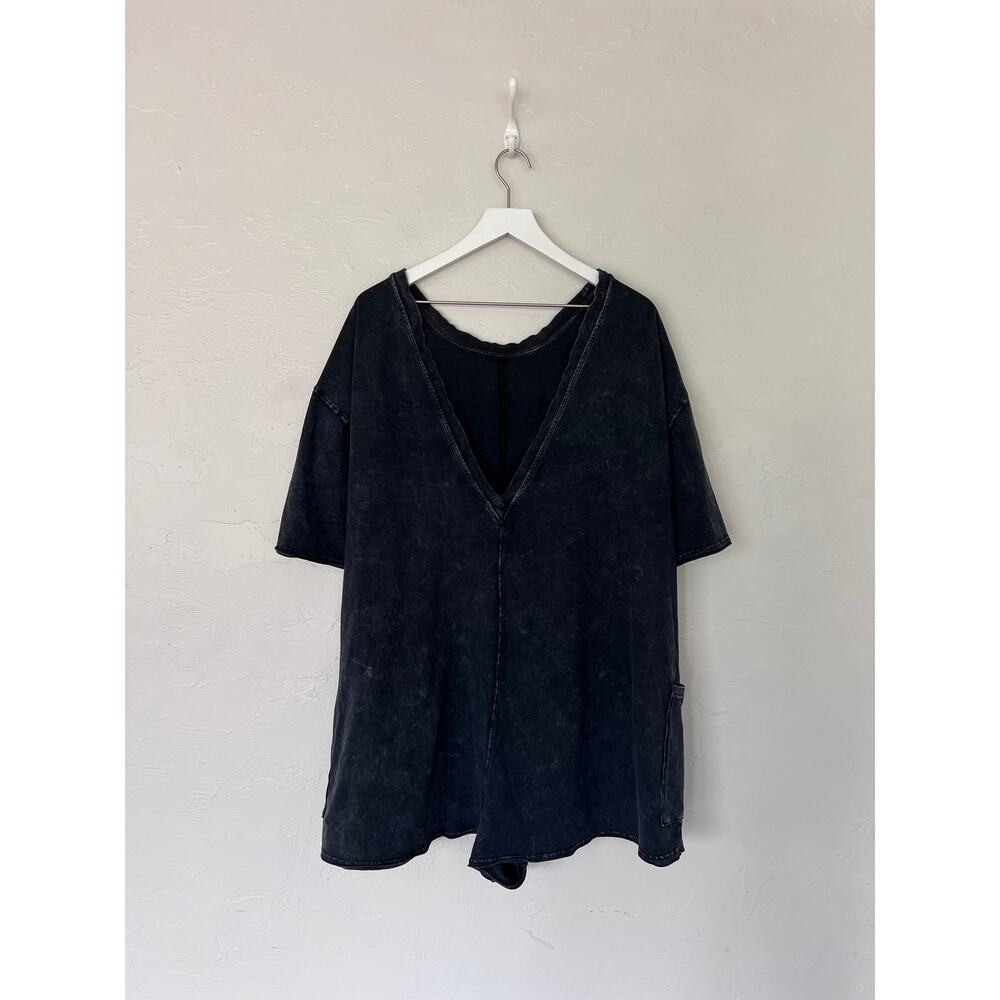 FP Movement Hot Shot Tee Romper Washed Black Pockets One Piece Size XL - Picture 6 of 11